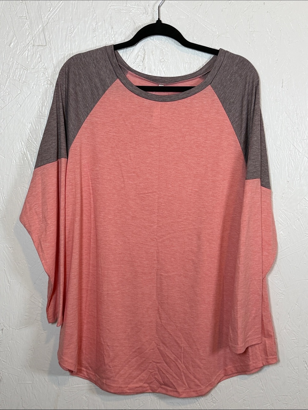 Women’s Raglan Long Sleeve Tee - Dusty Rose with Heather Gray